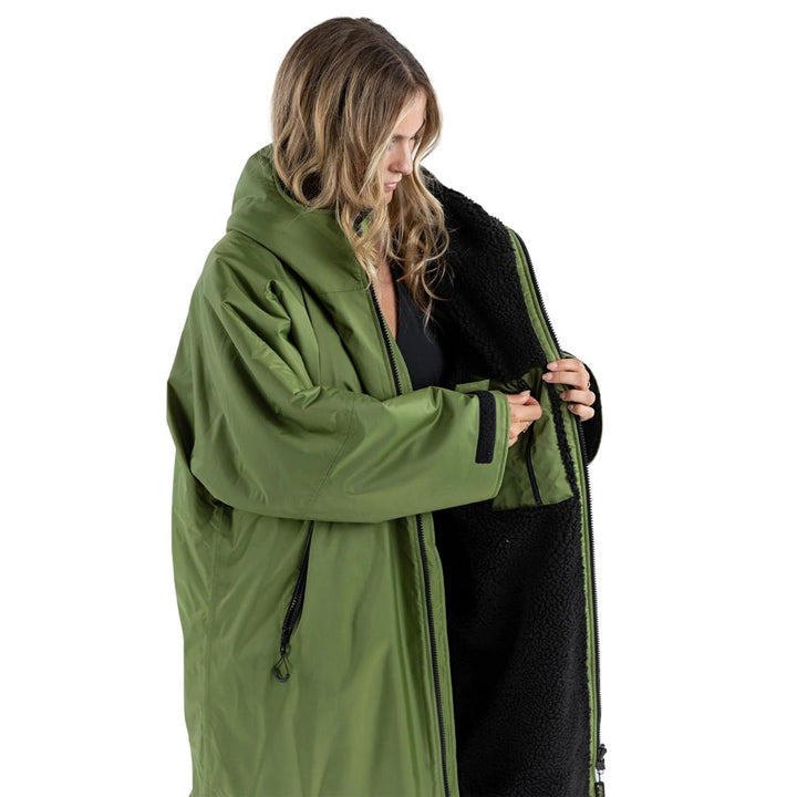 Studio Photo of Dryrobe Advance Long Sleeved Dark Forest Green V3
