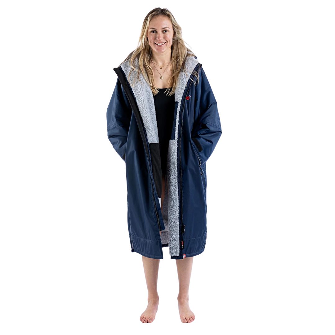 Dryrobe Advance Changing Robe Long Sleeved Navy/Grey – Surfdock