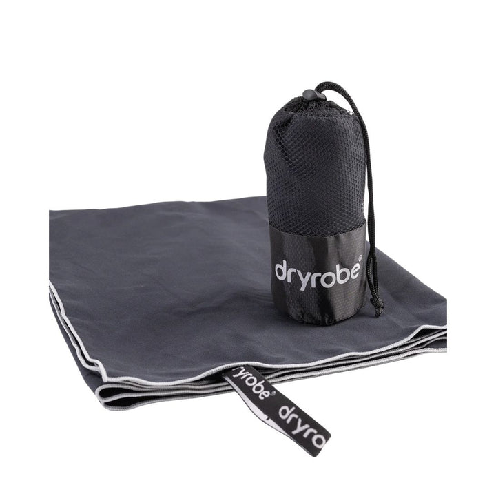 Dryrobe towel and packaging on a white background