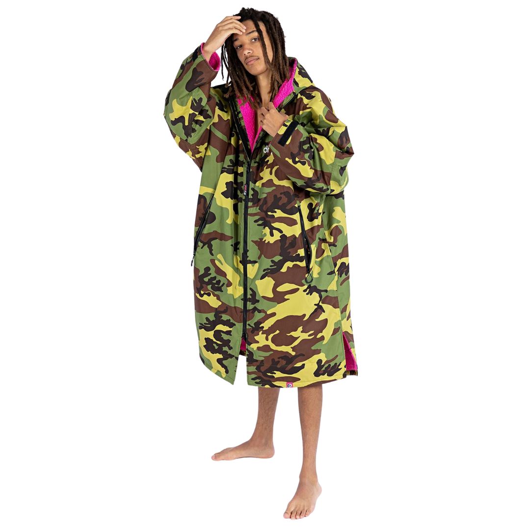Studio Photo of Dryrobe Advance Long Sleeved Camo Pink V3