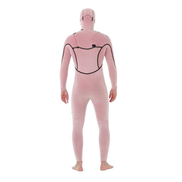 Photo of person wearing Rip Curl Flashbomb wetsuit inside out to show inner lining
