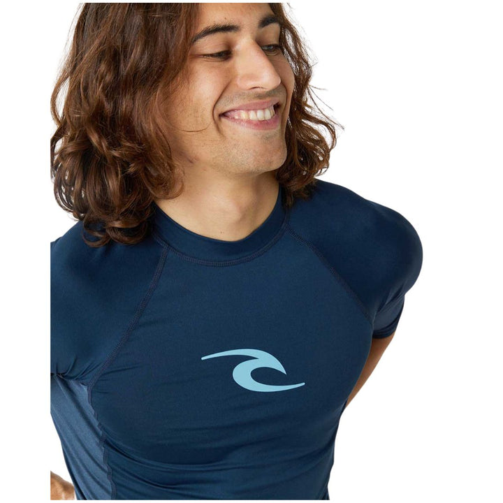 Studio Photo of Rip Curl Mens Waves Short Sleeved Rash Vest