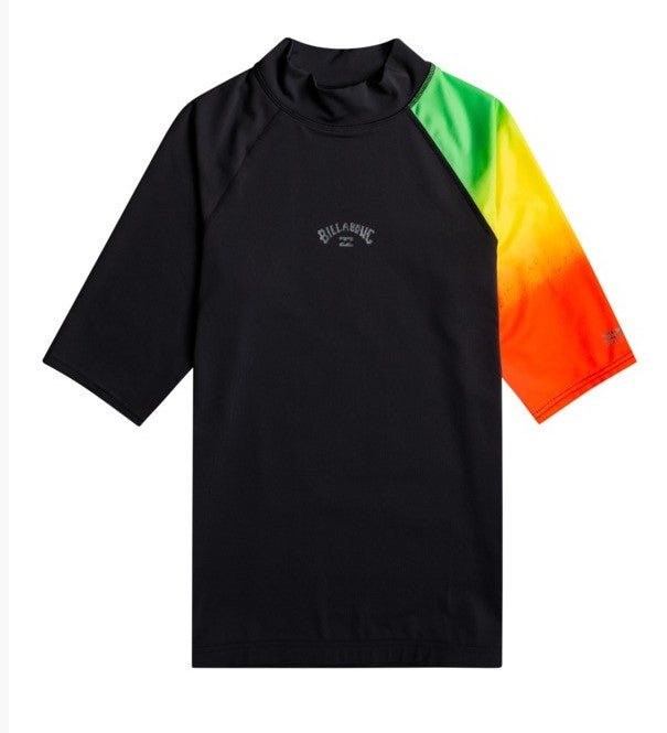 Billabong Mens Contrast Short Sleeve UPF 50 Rash Vest Surfdock Watersports