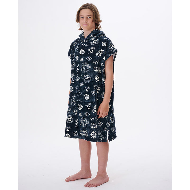 Rip Curl bedrucktes Poncho-Handtuch mit Kapuze für Kinder