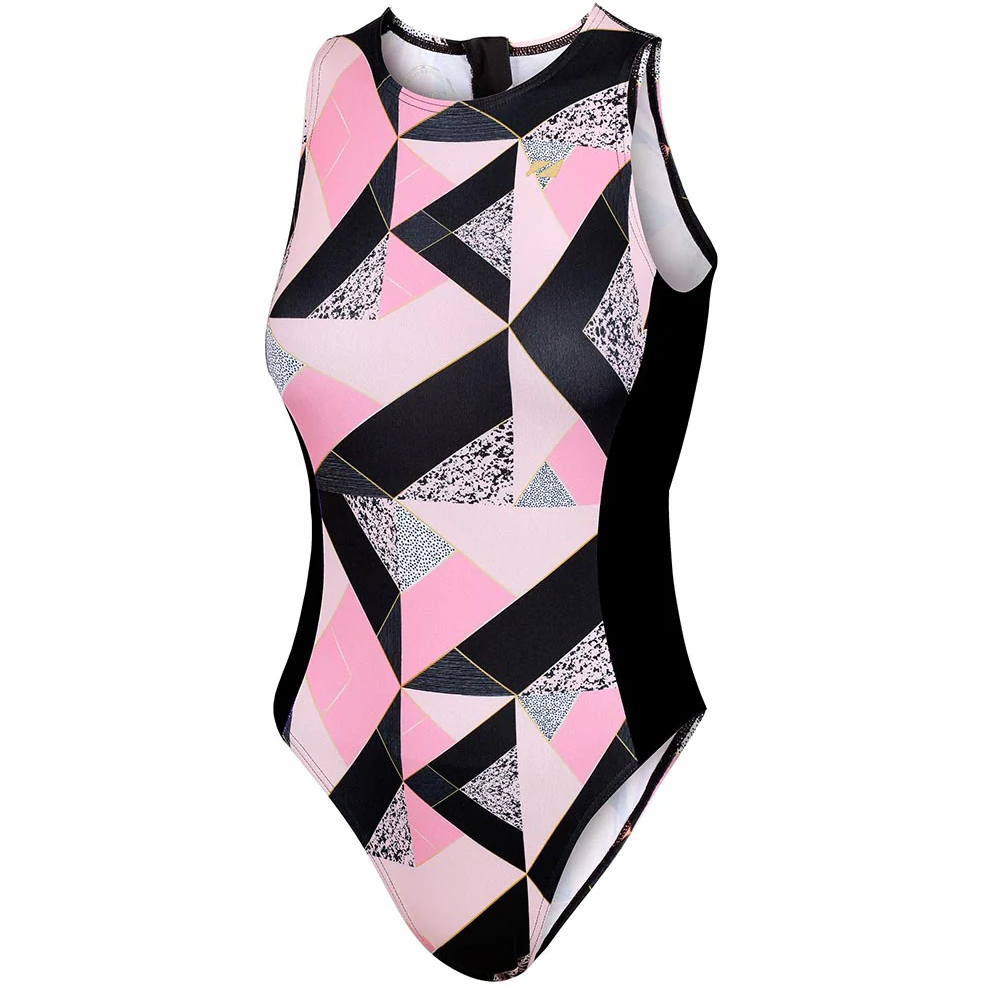 Zone3 Prism High Neck Womens Swim Costume