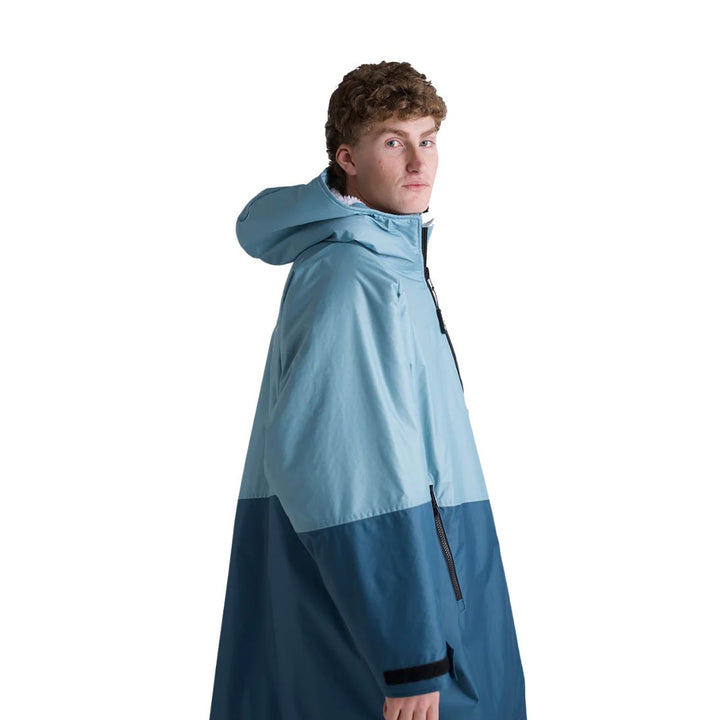 Dryrobe Advance Changing Robe Long Sleeve - Blue / Light Grey