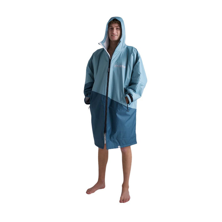 Dryrobe Advance Changing Robe Long Sleeve - Blue / Light Grey