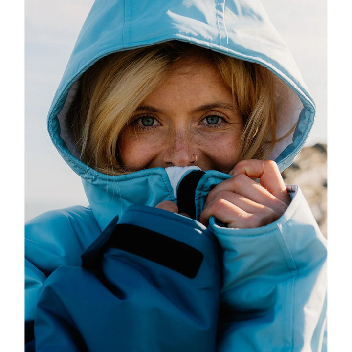 Dryrobe Advance Changing Robe Long Sleeve - Blue / Light Grey