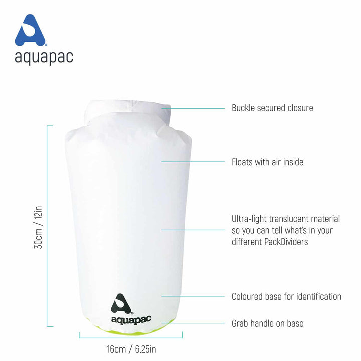 Studio Photo of Aquapac Drysack PAck Divider Details