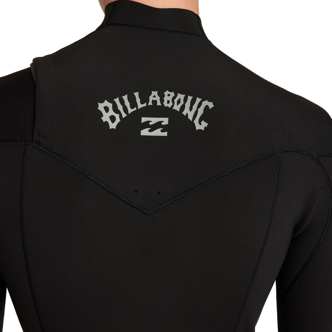 Billabong logo on the back of the Absolute Core wetsuit