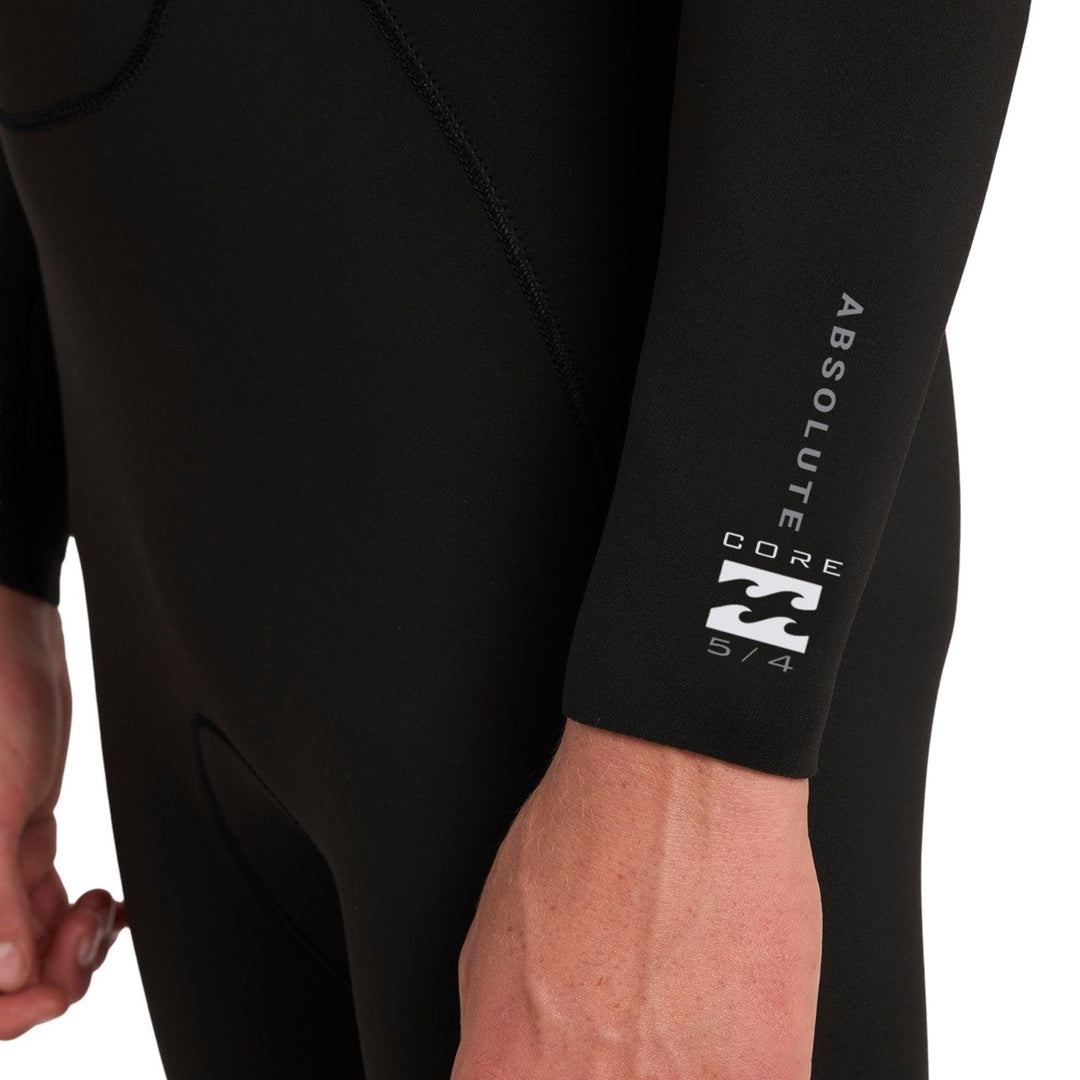 Absolute Core 5/4 logo on the wetsuit sleeve