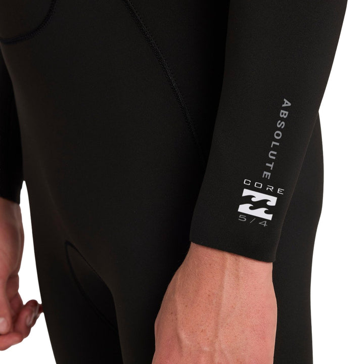 Absolute Core 5/4 logo on the wetsuit sleeve