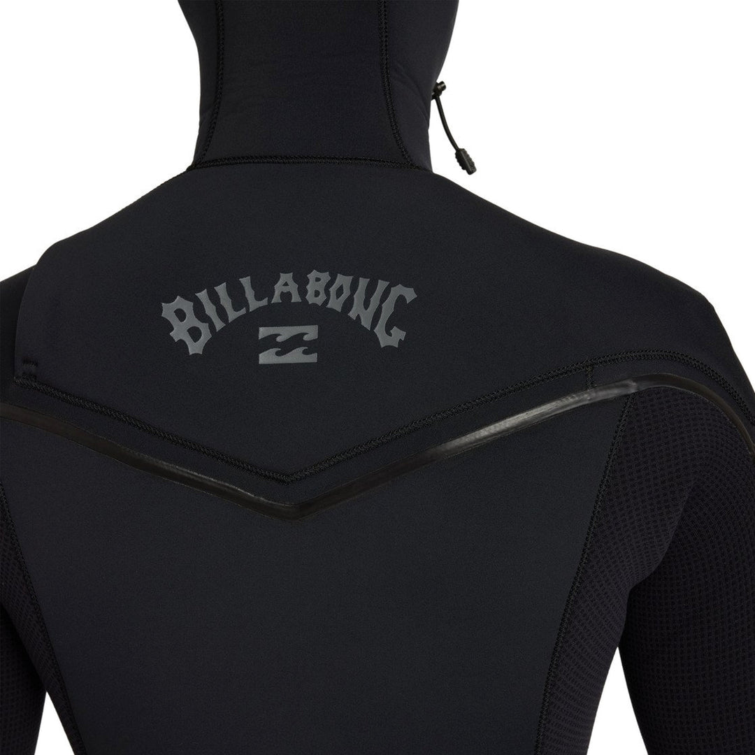 Billabong logo on the back of the Absolute Ultra wetsuit