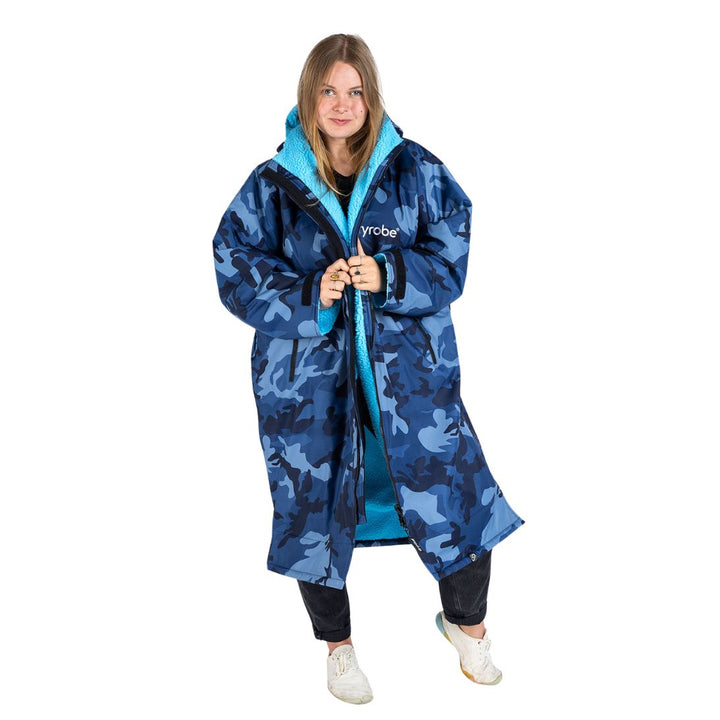 Dryrobe Advance Changing Robe Long Sleeved Blue / Camo Blue