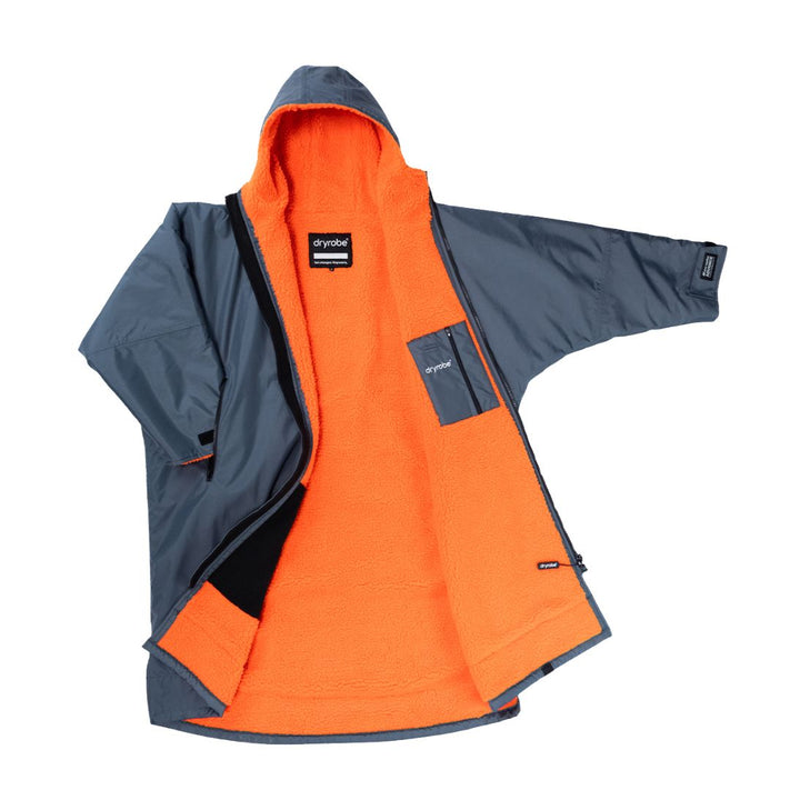Dryrobe Advance Changing Robe Long Sleeved Dark Grey / Orange