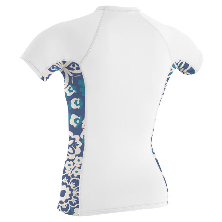 O'Neill Womens Short Sleeved Rash Vest with Sideprint Studio Image
