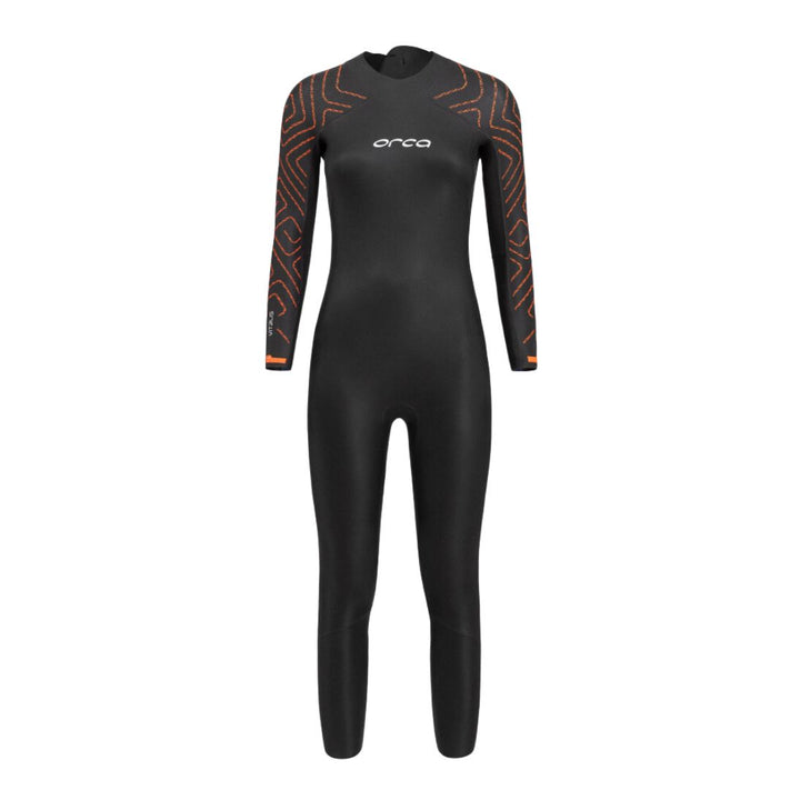 Studio Photo of Orca Vitalis TRN Open Water Swimming Womens Wetsuit. View of the front. 