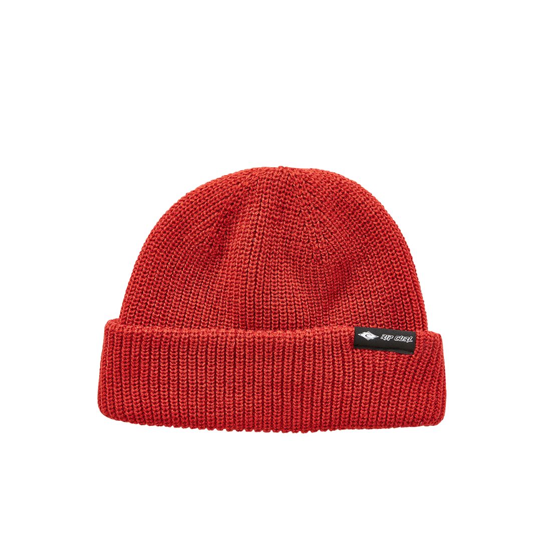 Studio Photo of Rip Curl Fade Out Icon Shallow Beanie burnt red