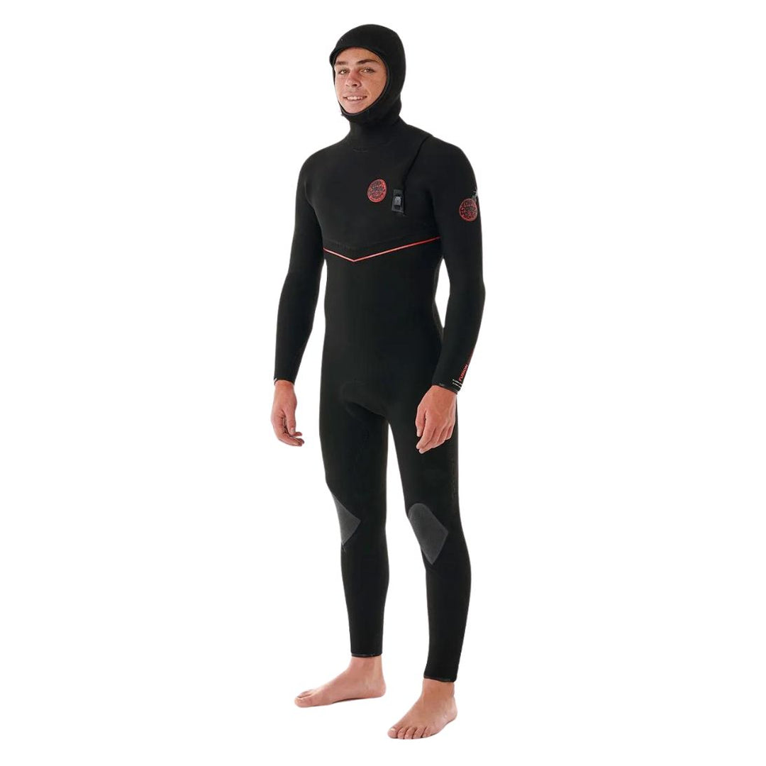 Rip Curl Mens Flashbomb Fusion 5/4 Chest Zip Hooded Wetsuit