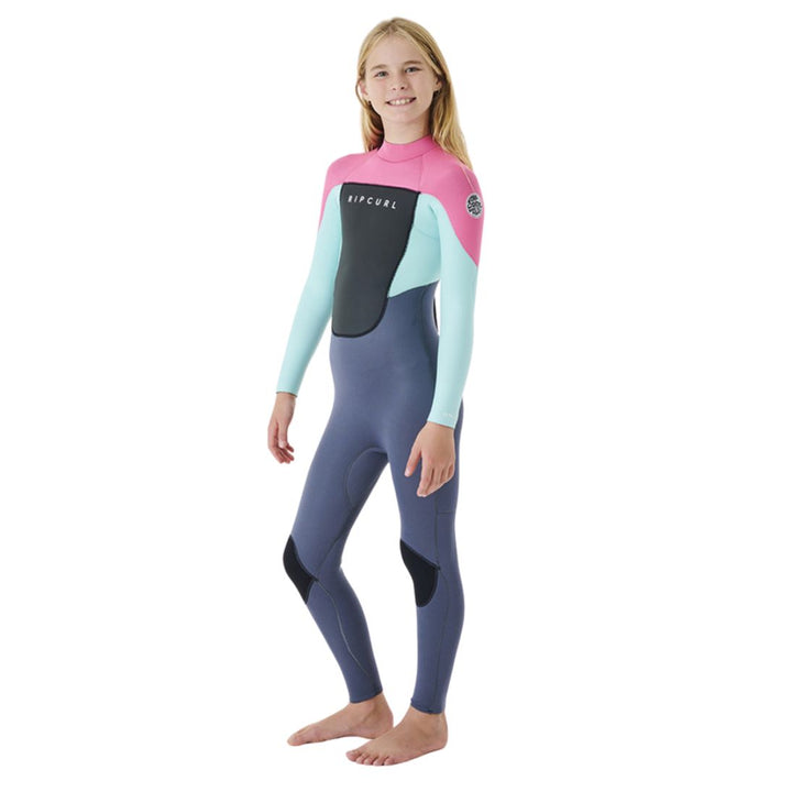 Studio Photo of Rip Curl Girls Omega 5/3 Backzip Kids Wetsuit Pink