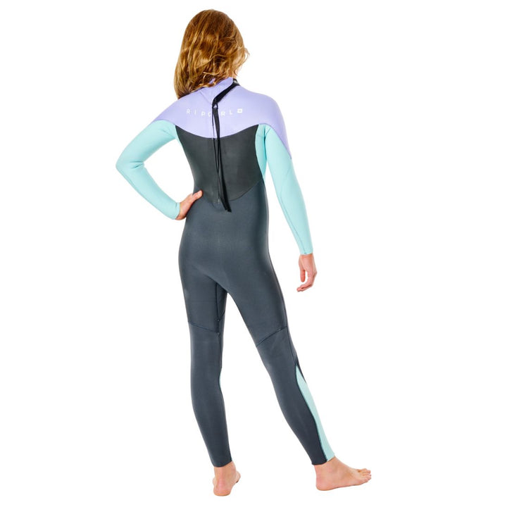 Studio Photo of Rip Curl Girls Omega 5/3 Backzip Kids Wetsuit Purple