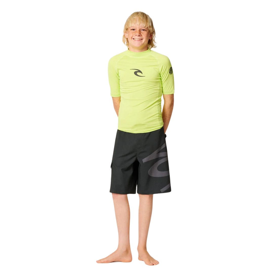 Rip Curl Waves Short Sleeve Kids Rash Vest