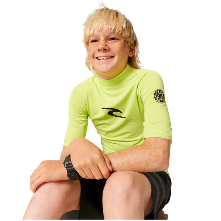 Rip Curl Waves Short Sleeve Kids Rash Vest