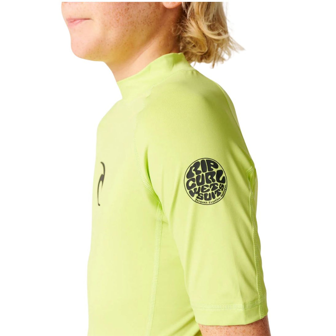 Rip Curl Waves Short Sleeve Kids Rash Vest