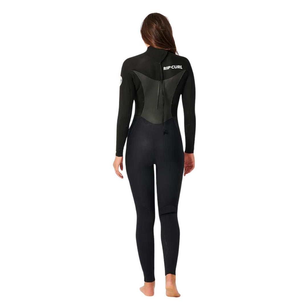 Studio Photo of Rip Curl Omega 5/3mm Back Zip  Womens Wetsuit. Back view. 