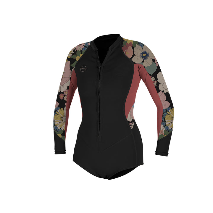 O'Neill Womens Bahia 2/1mm Long Sleeved Shorty Wetsuit