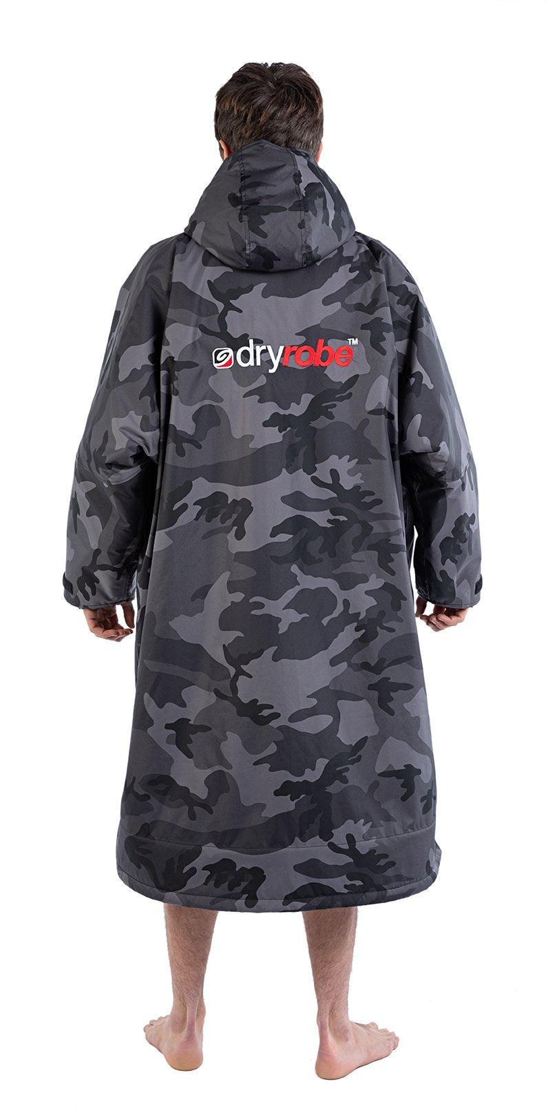 Dry Robe Army Dryrobe Advance Changing Robe Long Sleeved - Black Camo / Black ...