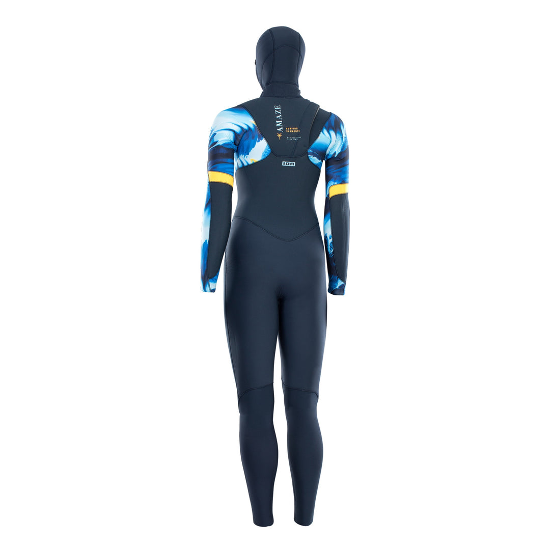 ION Womens Amaze Amp Semidry 6/5mm Chest Zip Hooded Wetsuit