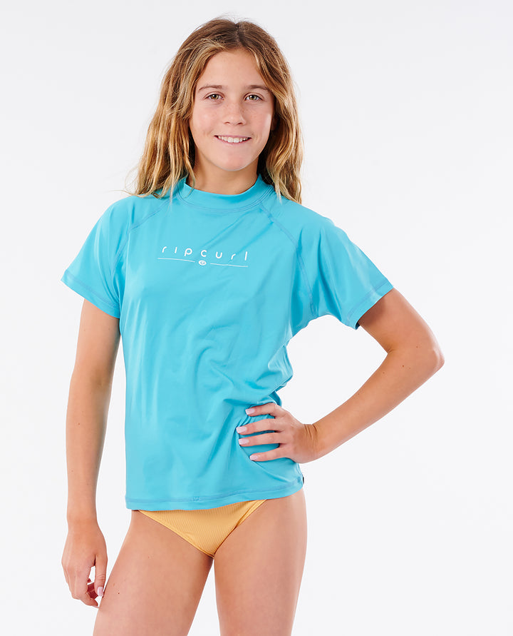 Rip Curl Kurzarm-T-Shirt mit goldenen Strahlen für Kinder