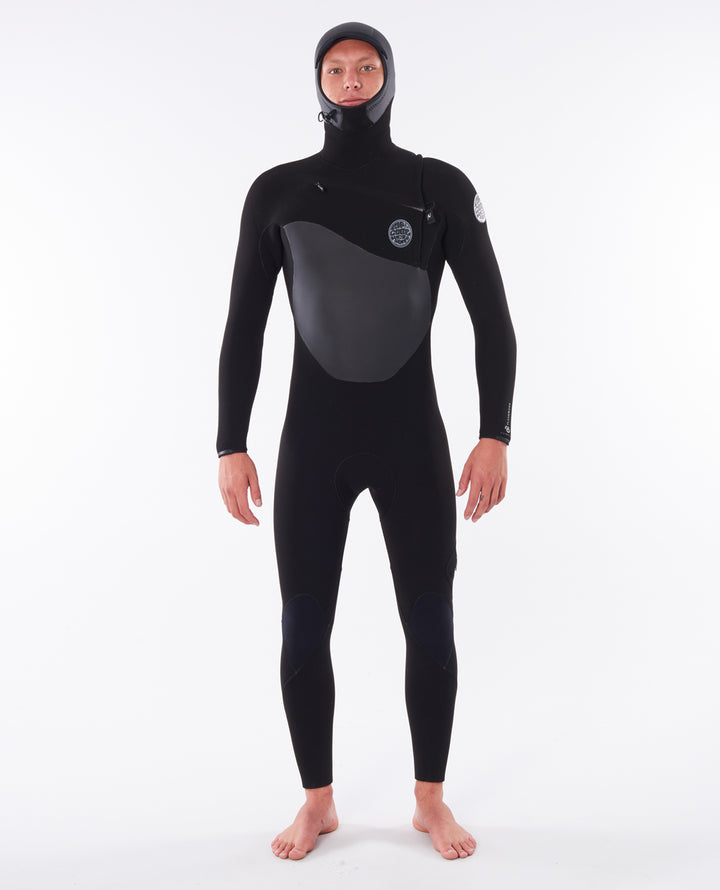 Rip Curl Mens Flashbomb 6/4mm Hooded Chest Zip Wetsuit