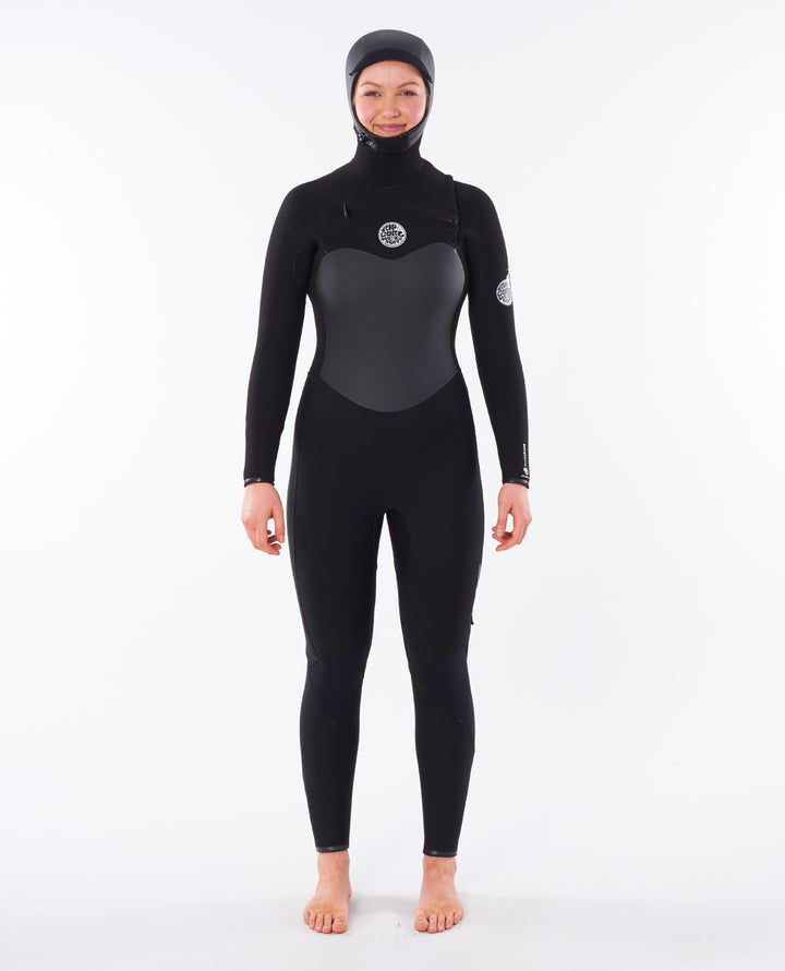 Rip Curl Womens Flashbomb 6/4mm Hooded Chest Zip Wetsuit