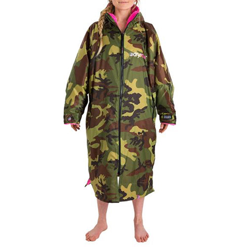 Studio Photo of Dryrobe Advance Long Sleeved Camo Pink Original Logo