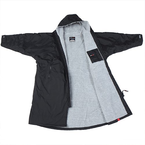 Dryrobe Advance Changing Robe Long Sleeved - Black/Grey - Surfdock Watersports Specialists, Grand Canal Dock, Dublin, Ireland