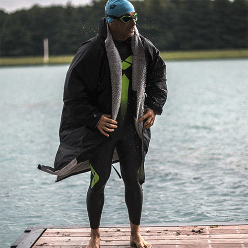 Dryrobe Advance Changing Robe Long Sleeved - Black/Grey - Surfdock Watersports Specialists, Grand Canal Dock, Dublin, Ireland