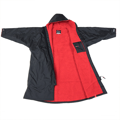 Dryrobe Advance Changing Robe Long Sleeved - Black/Red - Surfdock Watersports Specialists, Grand Canal Dock, Dublin, Ireland
