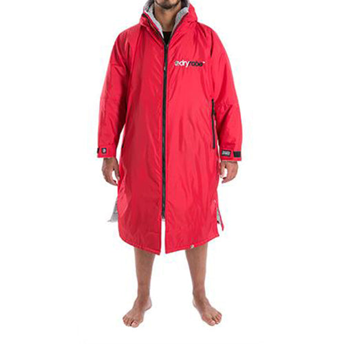 Dryrobe Advance Changing Robe Long Sleeved - Red/Grey - Surfdock Watersports Specialists, Grand Canal Dock, Dublin, Ireland