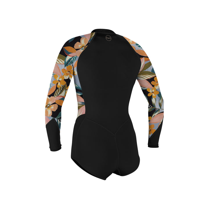 O'Neill Womens Bahia 2/1mm Long Sleeved Shorty Wetsuit