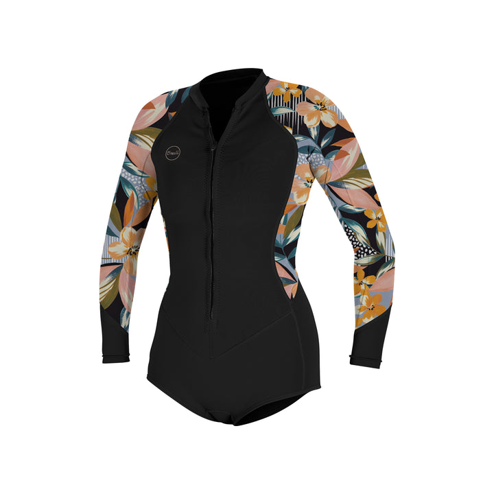 O'Neill Womens Bahia 2/1mm Long Sleeved Shorty Wetsuit