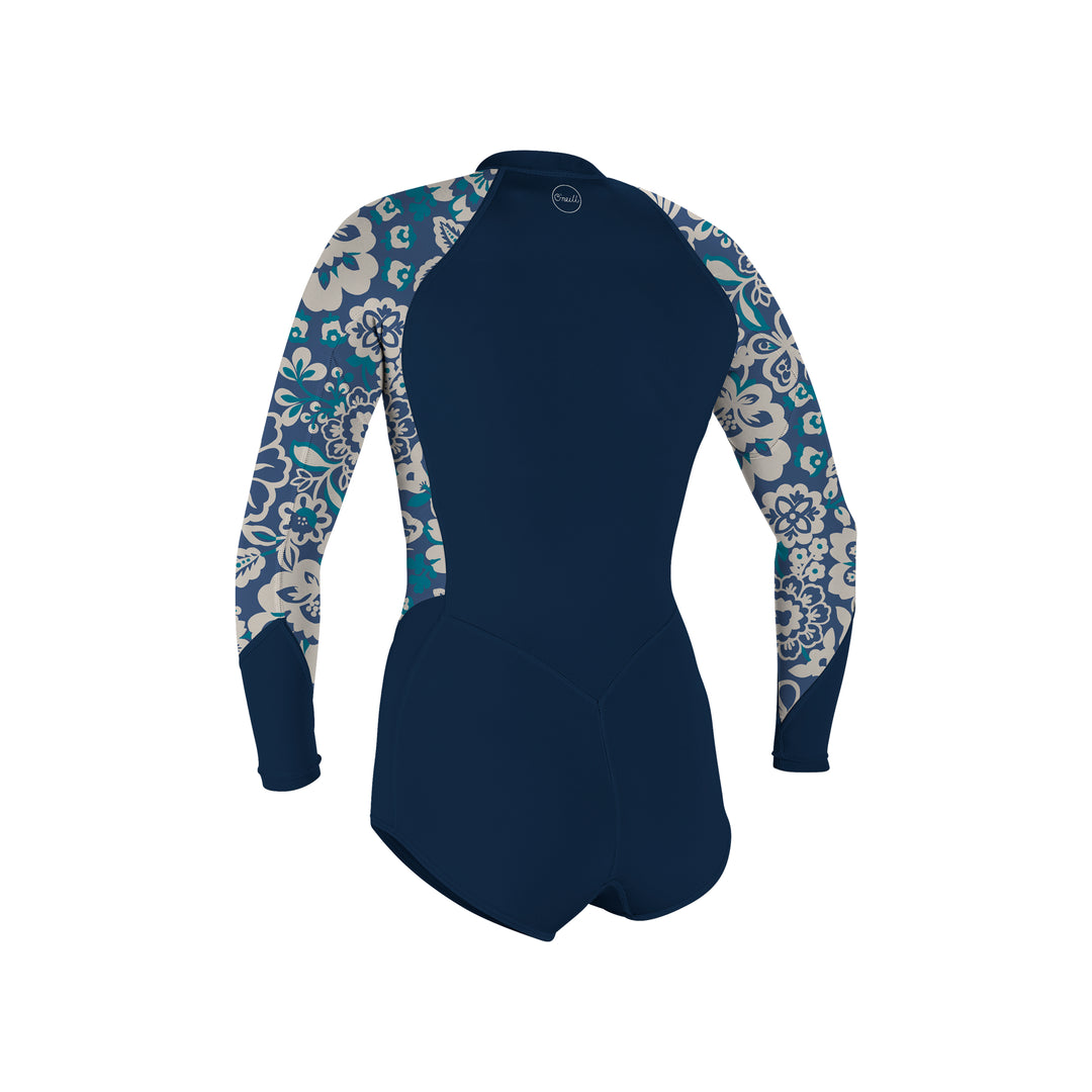 O'Neill Womens Bahia 2/1mm Long Sleeved Shorty Wetsuit