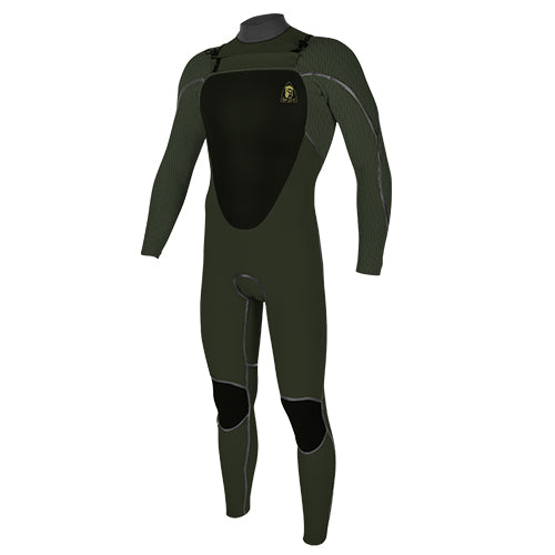 2020 O'Neill Mens Mutant Legend 5/4 Chest Zip Wetsuit with detachable hood in green