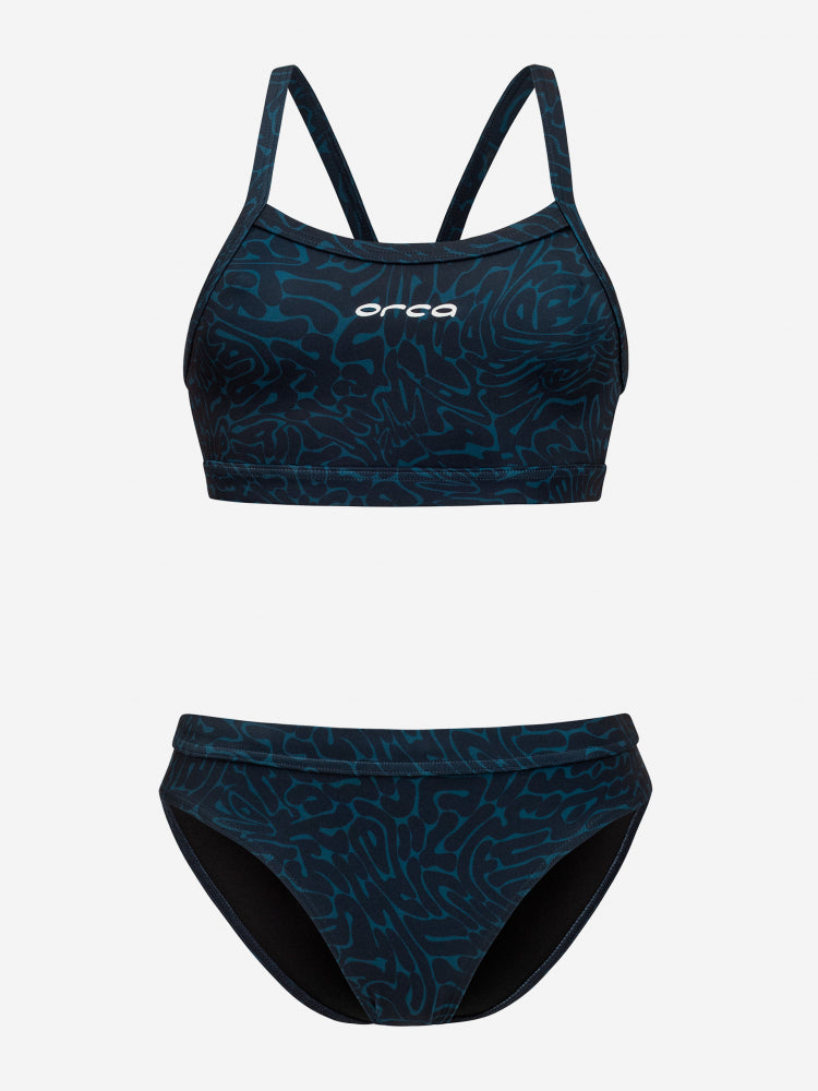 orca womens core bikini dark blue diploria front