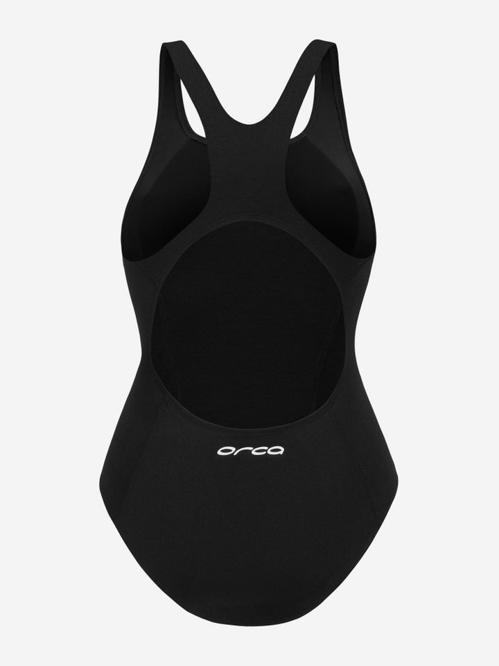 orca womens core one piece swimsuit black back